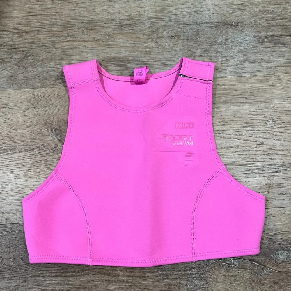 💖SKIMS SPORT SWIM HIGH NECK BIKINI TOP IN TAFFY S